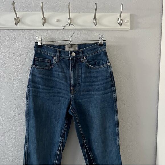 Everlane Original Cheeky Bootcut Crop Jean in Classic Blue Wash - Picture 5 of 10